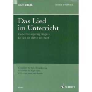 Lehrbuch für hohe Stimme Das Lied im Unterricht 1