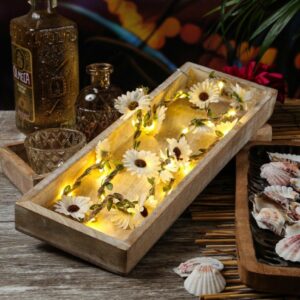 LED Lichterkette Blumen - 20 warmweiße LED - Batterie - Timer - L: ...