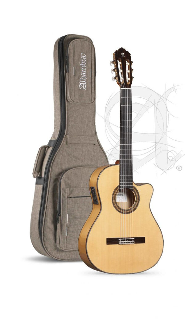 Flamenco Gitarre Alhambra 7 FC CW E8 mit Gigbag