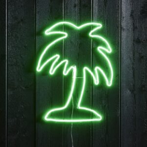 LED Silhouette "Palme" - Flatneon - 384 LED - H: 65cm - outdoor - grün