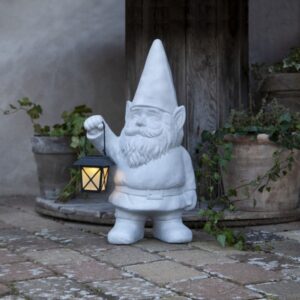 LED Solar Gartenfigur Zwerg mit Laterne - warmweiße LED - H: 53cm -...