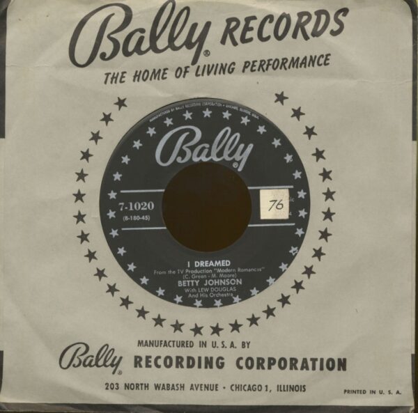 Betty Johnson - I Dreamed - If It's Wrong To Love You (7inch