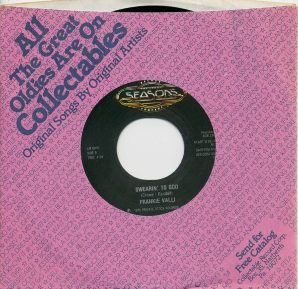 Frankie Valli - My Eyes Adored You - Swearin' To God (7inch