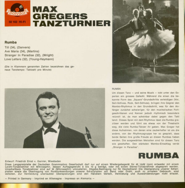 Max Greger's Dance Orchester - Max Gregers Tanzturnier - Rumba (7inch