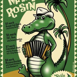 MAMA ROSIN - Crocodile - green 43x60 silk screened - limited