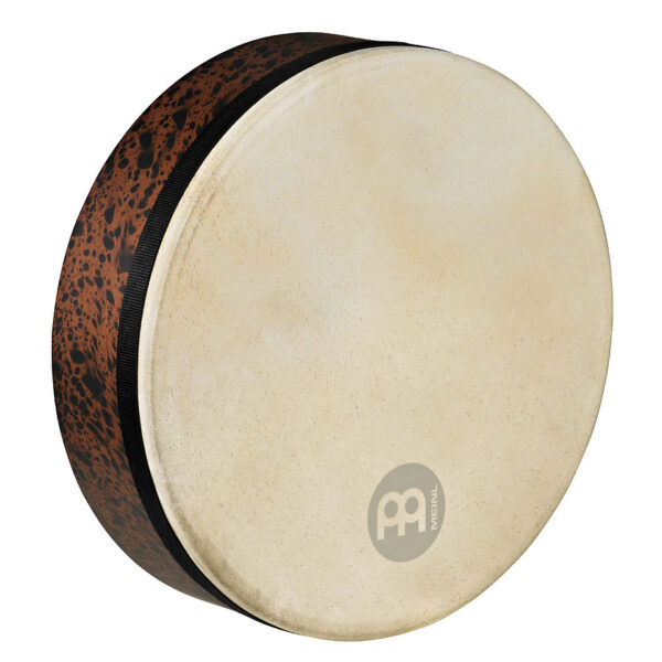 Meinl FD14T-D Goat Skin Frame Drum 14" Tunable Mizhar Brown Burl