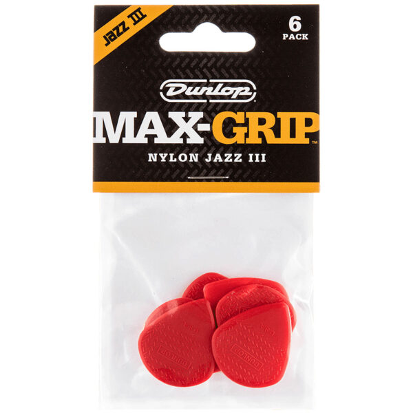 Dunlop Max-Grip Jazz III Nylon (6 pcs) Plektrum