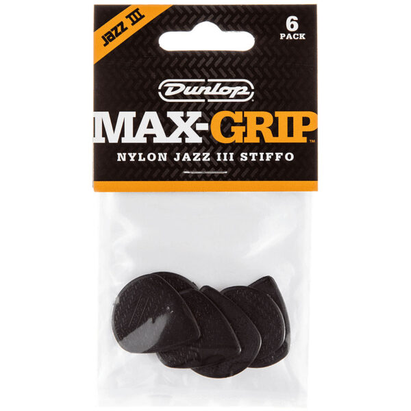 Dunlop Max-Grip Jazz III Stiffo (6 pcs) Plektrum