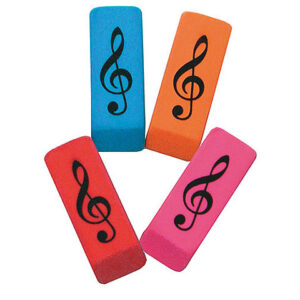 AIM Gifts Wedge Eraser Treble Clef - Assorted Colours Geschenkartikel