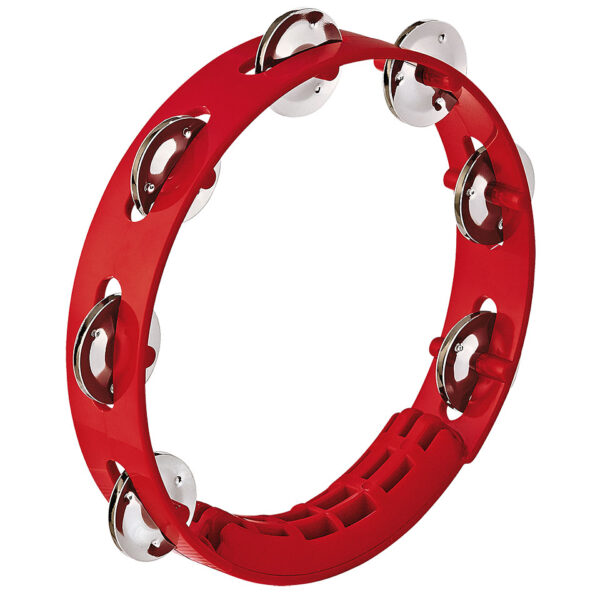 Nino 8" Red ABS Compact Tambourine Tambourin