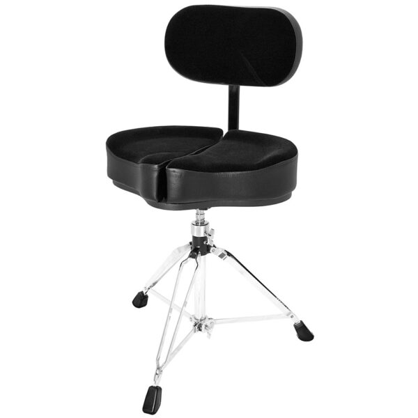 AHead SPG-BBR Black Drum Throne with Back Rest Drumhocker