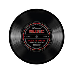 Rockbites Mousepad vinyl record black Mousepad