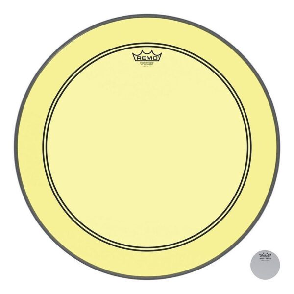 Remo Colortone Powerstroke 3 Clear P3-1318-CT-YE 18" Yellow Bass Drum