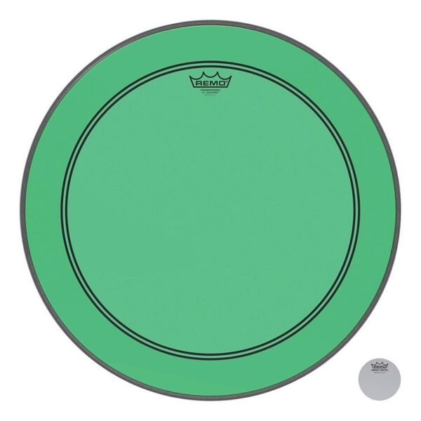 Remo Colortone Powerstroke 3 Clear P3-1324-CT-GN 24" Green Bass Drum