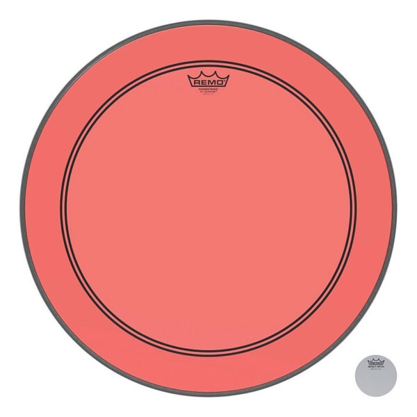 Remo Colortone Powerstroke 3 Clear P3-1326-CT-RD 26" Red Bass Drum He