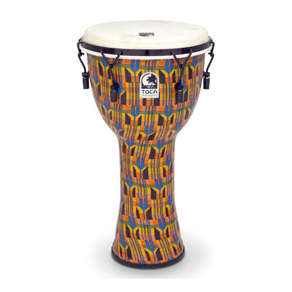 Toca Percussion Freestyle Mechanically Tuned Djembe 12" Kente Cloth