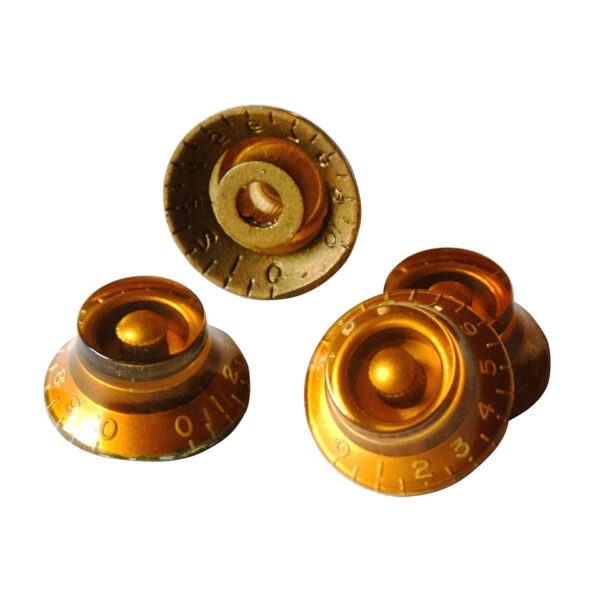 GuitarSlinger Gold Bell Knob Set Potiknopf