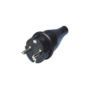 E Teknik Schuko-Stecker black Netzstecker