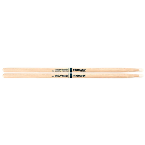 Promark Classic Forward Raw Hickory 747 Oval Nylon Tip Drumsticks