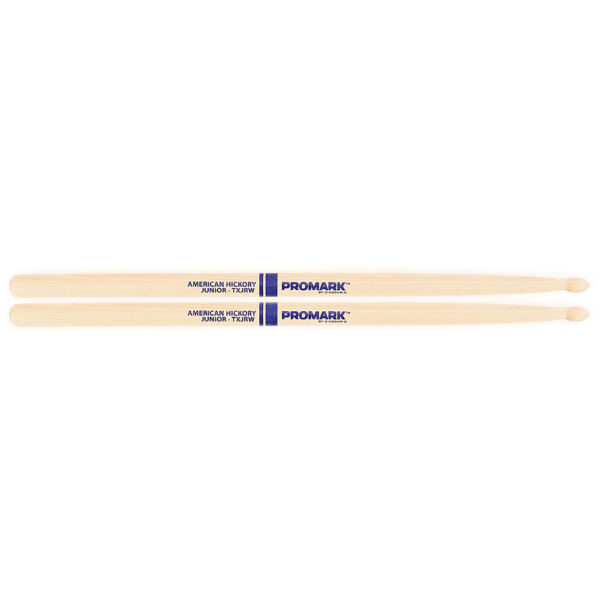 Promark Classic Hickory Junior Drumstick Oval Wood Tip Drumsticks