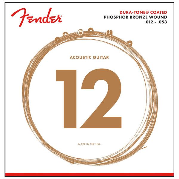 Fender 860L Phosphor Bronze Dura-Tone® Coated 12-53 Saiten