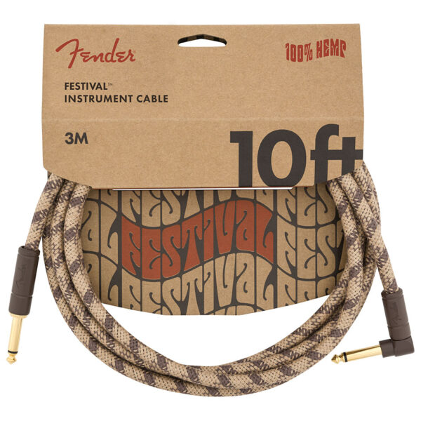 Fender Festival Hemp Brown Stripe 3 m Instrumentenkabel