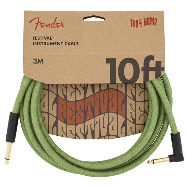 Fender Festival Hemp Green 3 m Instrumentenkabel