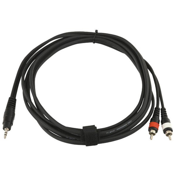 Klang Jack plug mini stereo to 2x Cinch 3 m Y-Kabel