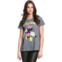 Disney Mickey Mouse Follow Me Damen T-Shirt dunkelgrau