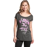 Outlander Thousand Kisses Damen Loose-Shirt dunkelgrau meliert