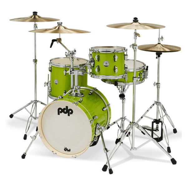 pdp New Yorker 16" Electric Green Sparkle Shellset Schlagzeug