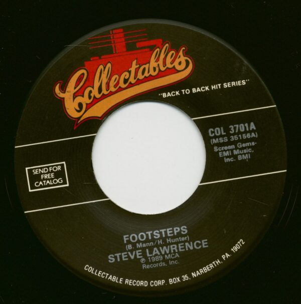 Steve Lawrence - Footsteps - Pretty Blue Eye (7inch