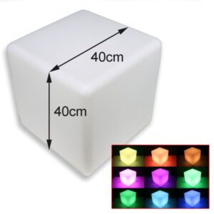 Leuchtobjekt outdoor WÜRFEL 40cm mit RGB LED Modul - Wireless Charg...