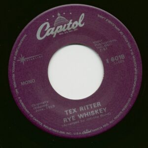 Tex Ritter - Rye Whiskey - Deck Of Cards (7inch