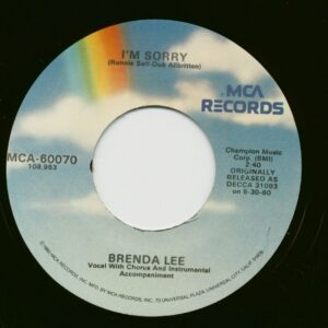 Brenda Lee - I'm Sorry - All Alone Am I (7inch