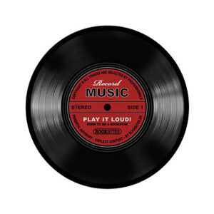 Rockbites Mousepad vinyl record red Mousepad