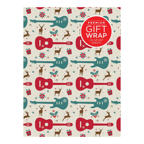 Hal Leonard Wrapping Paper - Guitars & Reindeer Theme Geschenkartikel