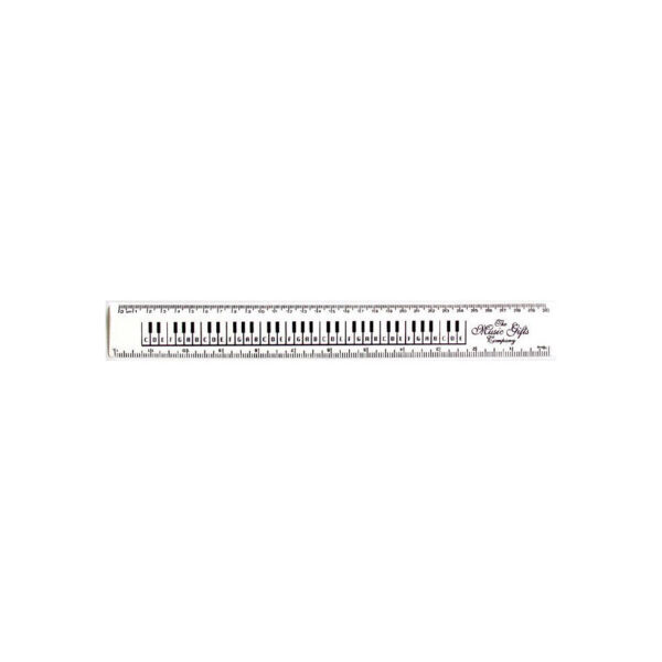 The Music Gifts Company 12 Inch White Keyboard Ruler Geschenkartikel