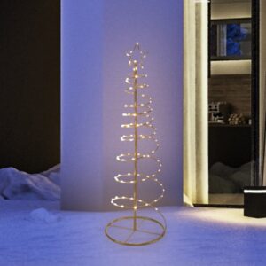 LED Lichterbaum mit Sternspitze - Spiral Weihnachtsbaum - 100 warmw...