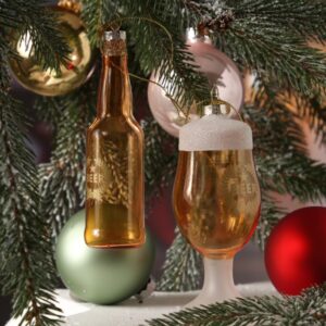 Weihnachtsbaumschmuck BIER - Glas - Flasche und Trinkglas - inkl. A...