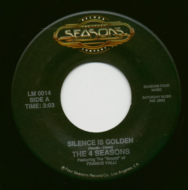 Frankie Valli & The Four Seasons - Silence Is Golden - The Proud One (7inch