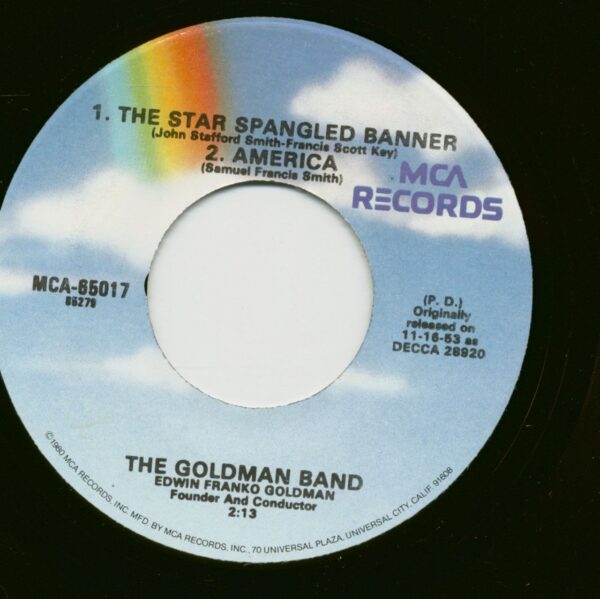 The Goldman Band - America The Beautiful - Dixie - The Star Spangled Banner - America (7inch