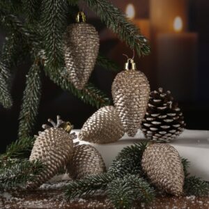 Christbaumschmuck ZAPFEN - Weihnachtsbaumschmuck - bruchfest - H: 8...