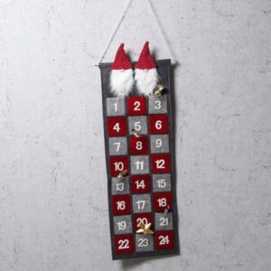 Adventskalender WICHTEL - zum Aufhängen und Befüllen - Filz - L: 81...