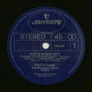 Patti Page - Boy's Night Out - Three Fools (7inch