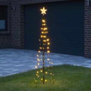 LED Lichterbaum mit Sternspitze - 6 Stränge - 70 warmweiße LED - H:...