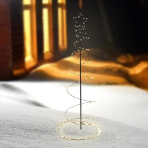 LED Lichterbaum mit Sternspitze - Spiral Weihnachtsbaum - 180 warmw...