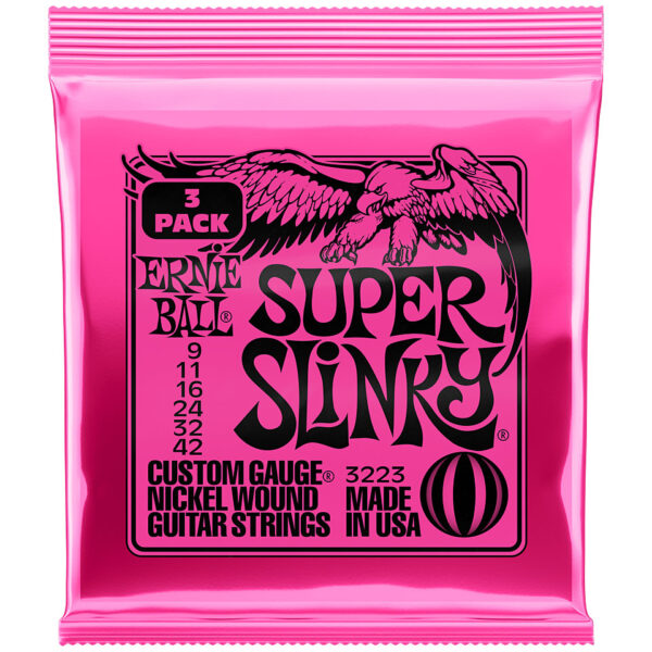 Ernie Ball Super Slinky 3 Pack 3223 .009-042 Saiten E-Gitarre