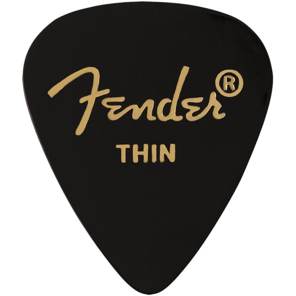 Fender 351 Premium Black Thin 12 Pack Plektrum