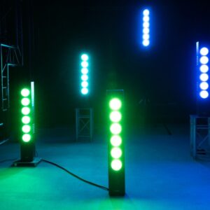 LED Lichtsäule Lichtorgel - high Power 6x 30W COB - DMX - inkl. Fer...